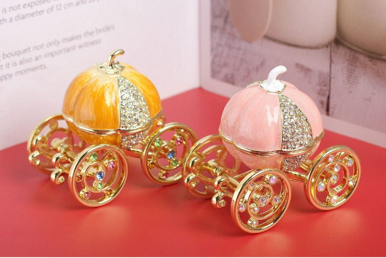 Pumpkin Cart Trinket Box