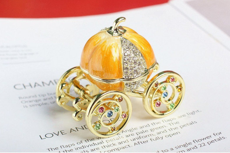 Pumpkin Cart Trinket Box