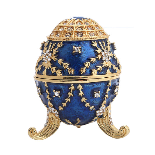 Blue metal egg