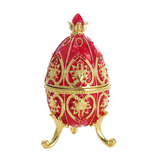 Enamel egg jewelry box