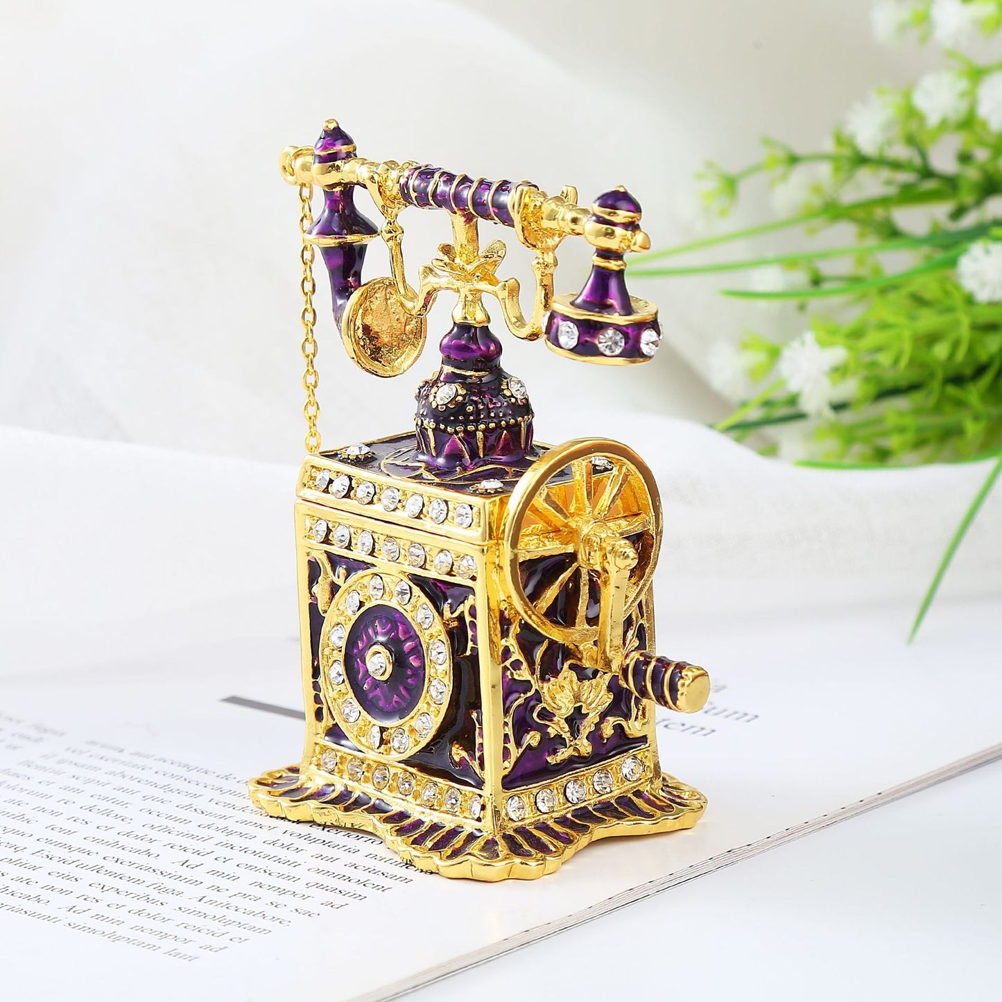 Retro Telephone Trinket Box